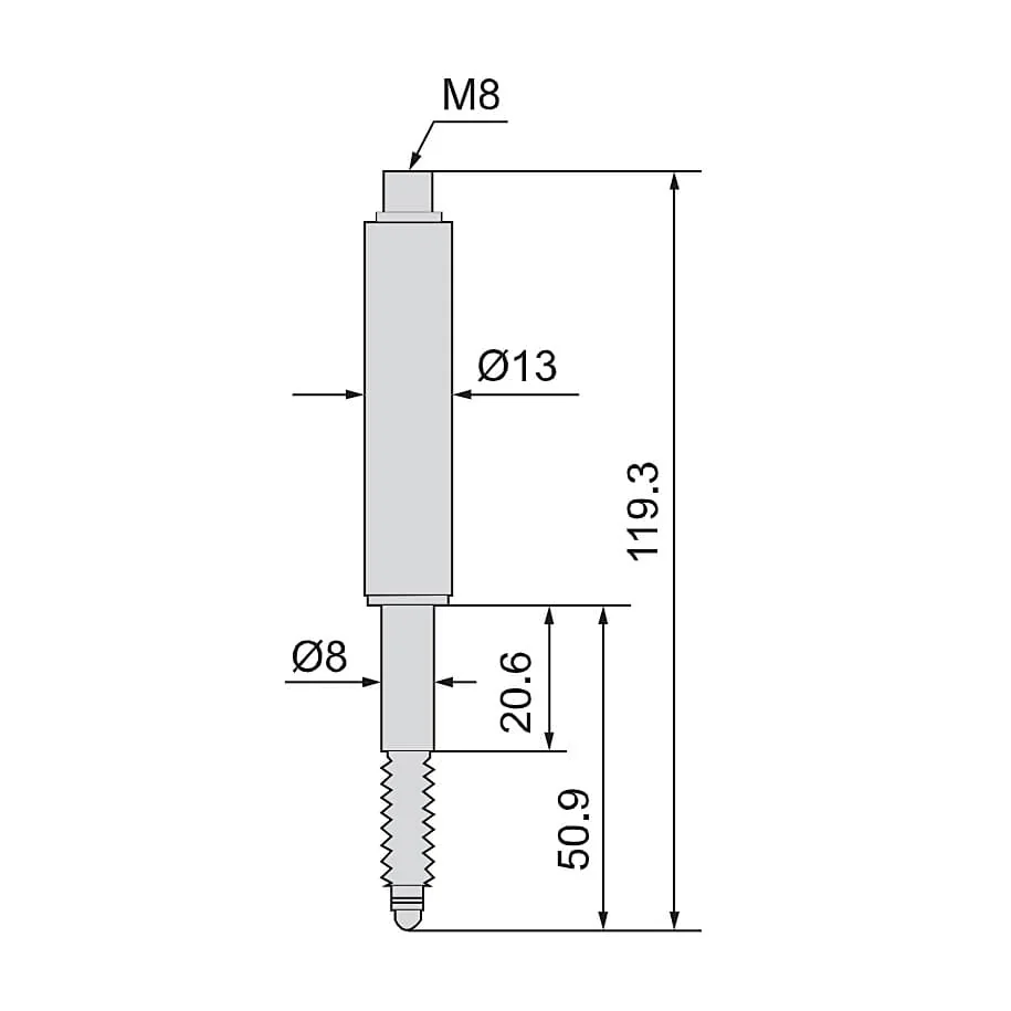 Insize 12 mm Optical Grating Type Linear Gauge, 7138-125