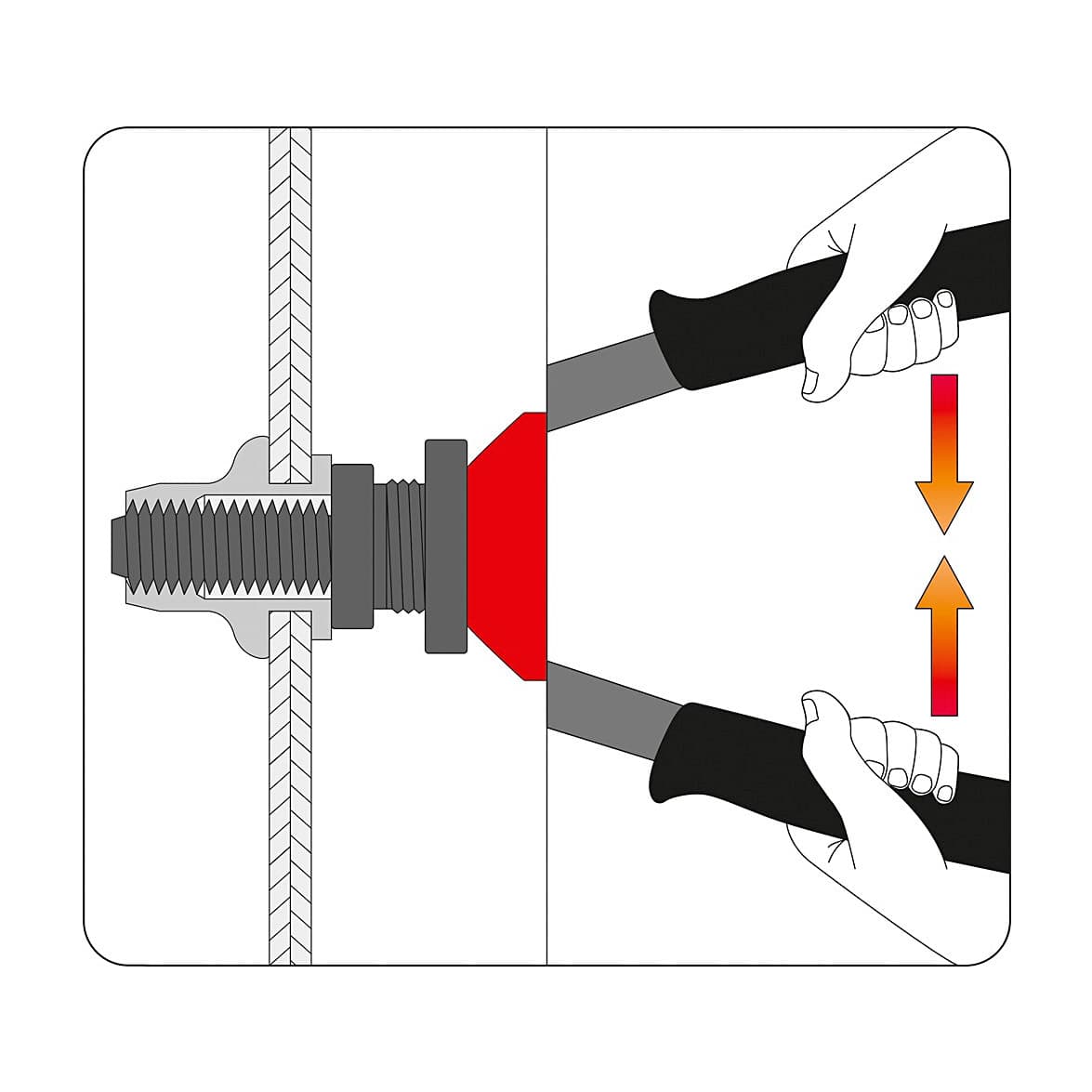 Yato M5 - M12 mm Hand Riveter Nut, YT-3612