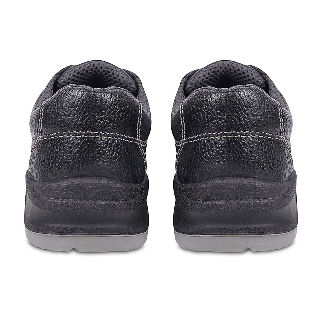 Tagra Low Ankle Double Density Buff Barton Leather Safety Shoes - Steel Toe (Black), Molten Lo B