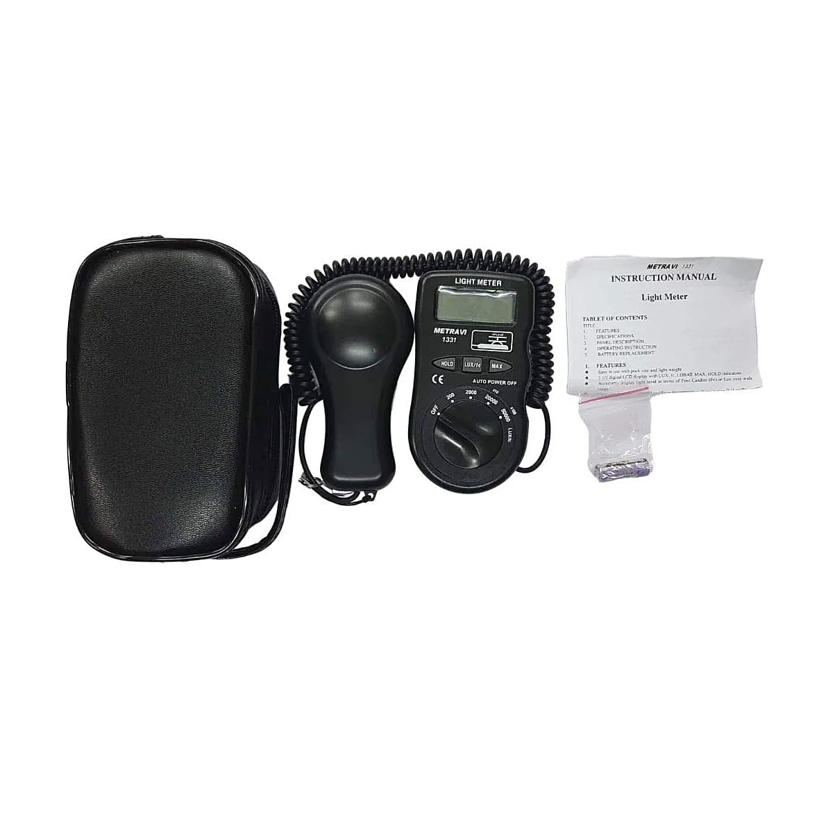 Metravi 0 - 50000 FC Digital Lux Meter (Measures In Lux & In Foot Candle), 1331