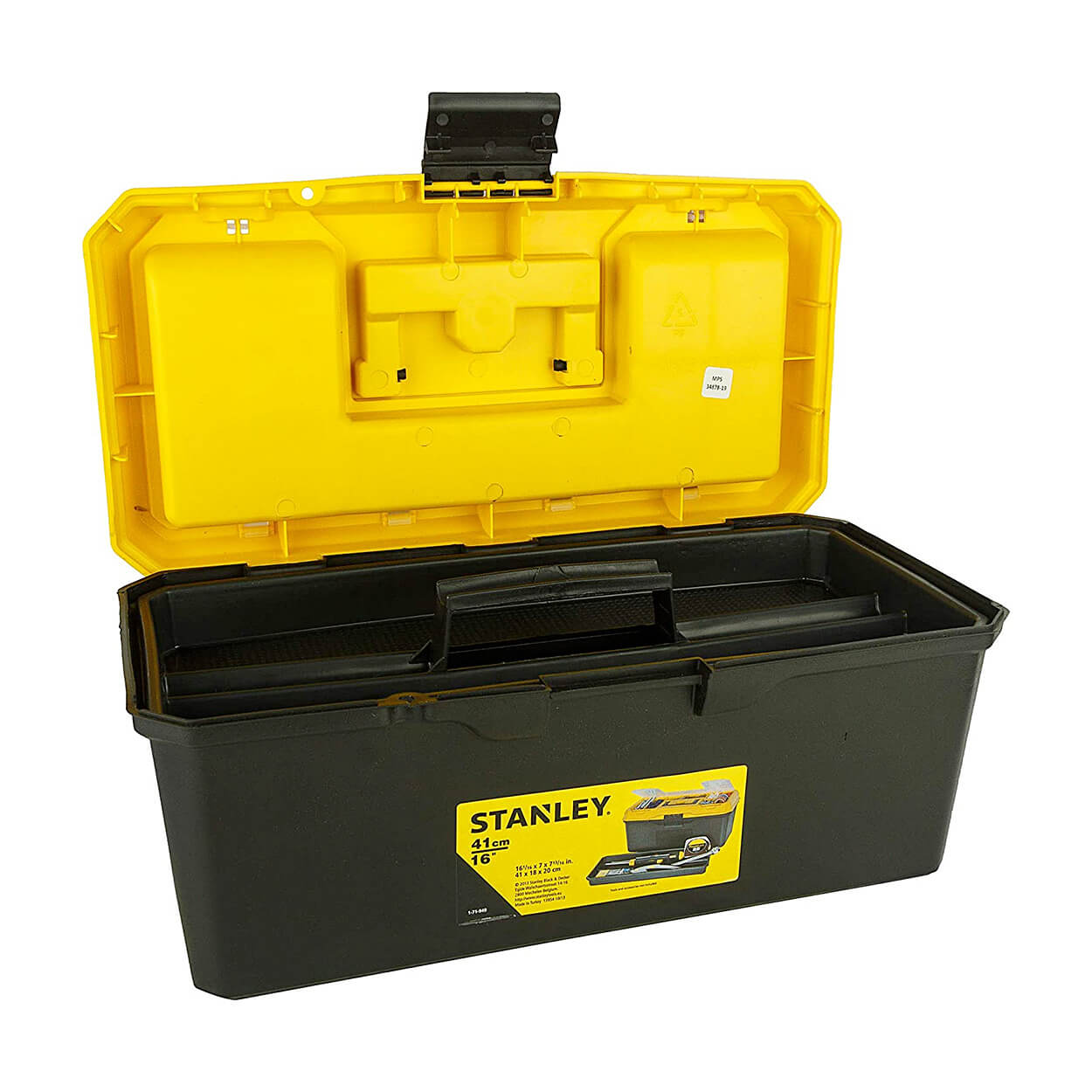 Stanley 16 Inch Organised Maestro Plastic Tool Box With Clear Top Lid, 1-71-949