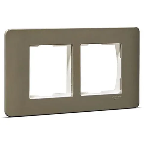 Schneider Electric Zencelo 4 M Grid & 4 Module Cover Frame - Dark Grey (Pack of 10 Pcs), IN8404C(BZ)