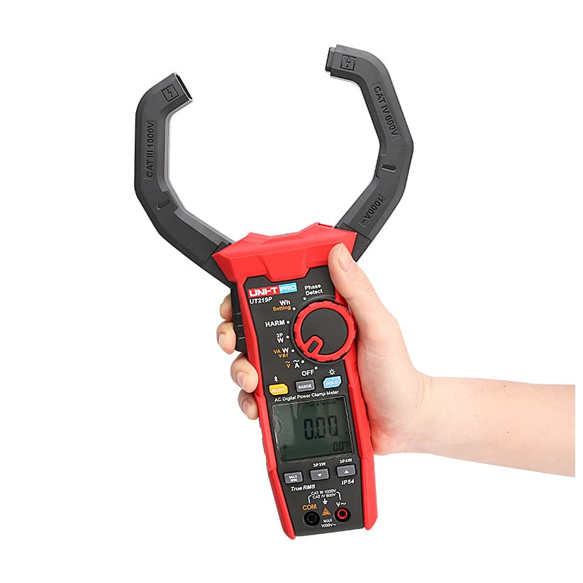 UNI-T Pro 9999 Count / 1000A AC True RMS Digital Power Clamp Meter, UT219P
