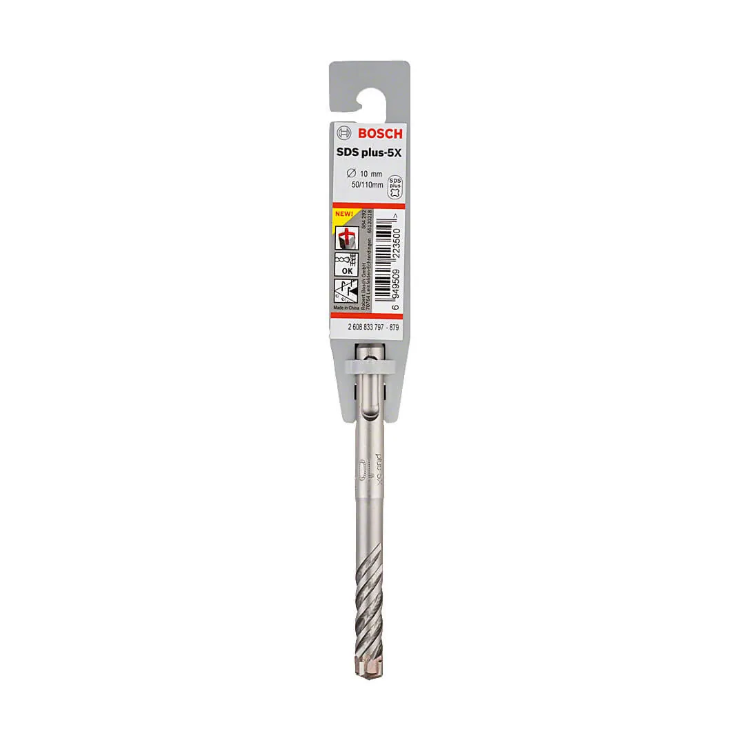 Bosch 10 x 50 x 110 mm SDS Plus-5X Hammer Drill Bits, 2 608 833 797