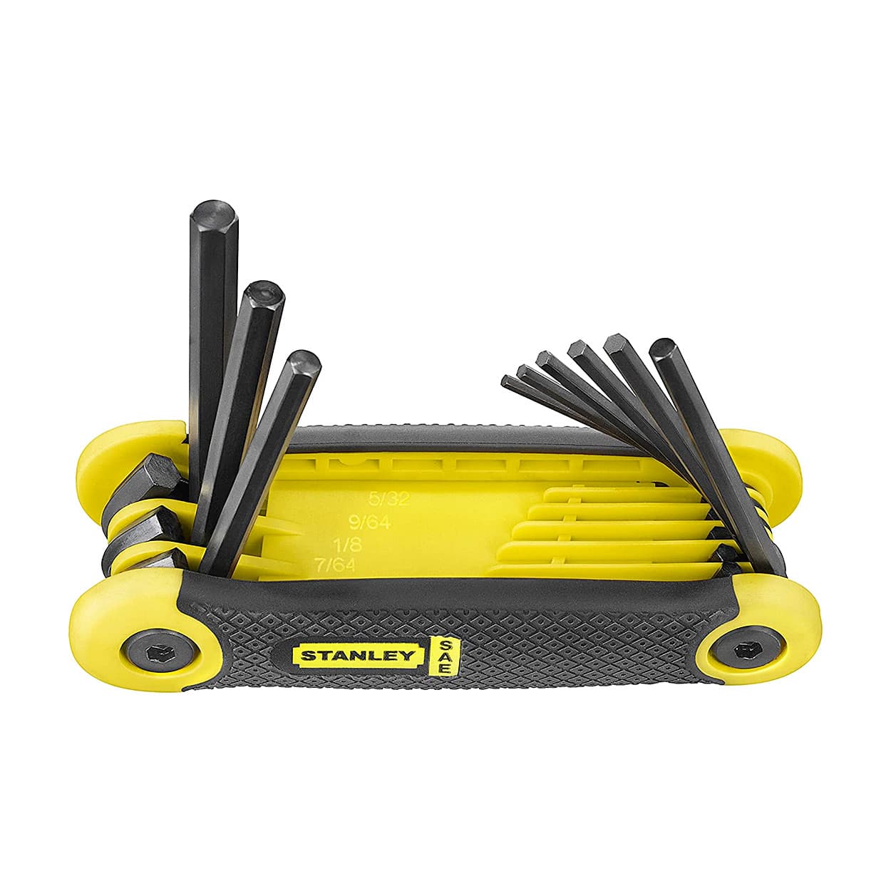 Stanley 9 Pcs (5/64 inch - 1/4 inch) Folding Hex Key Sets, 2-69-265