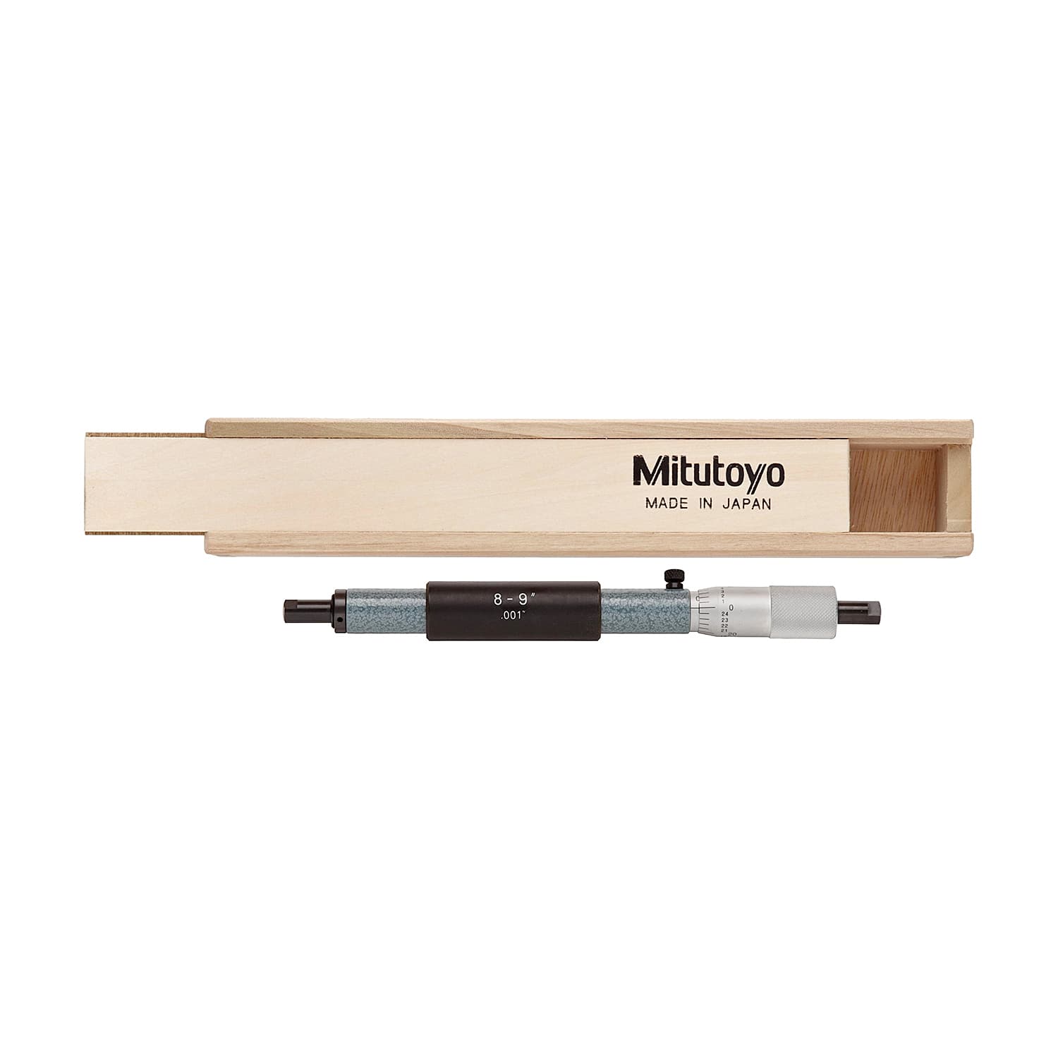 Mitutoyo 8 - 9 inch Tubular Inside Micrometer With Spindle Lock, 133-229