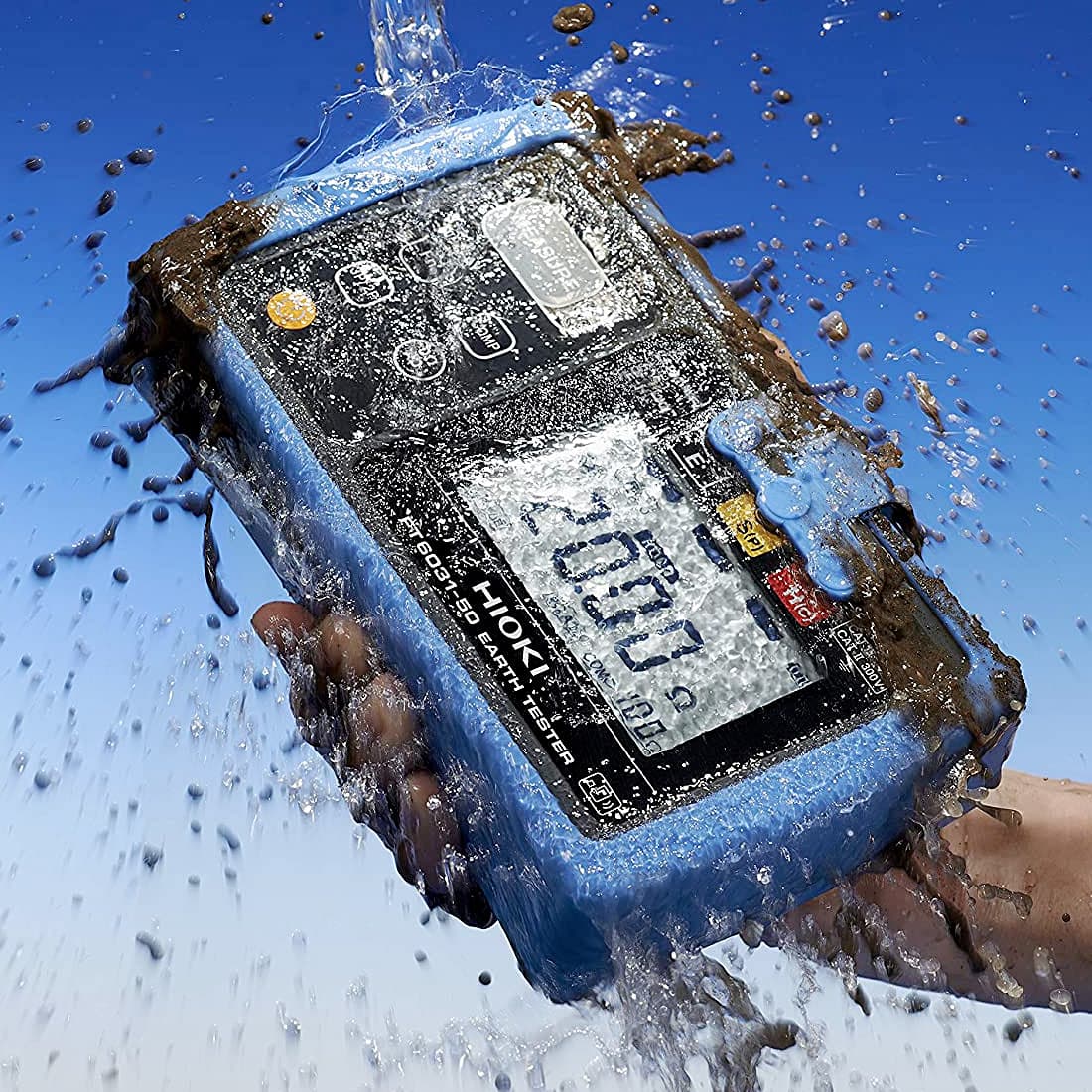 Hioki 0 - 30.0 V rms Digital Earth Tester With IP67 Dustproof & Waterproof Protection, FT6031-50