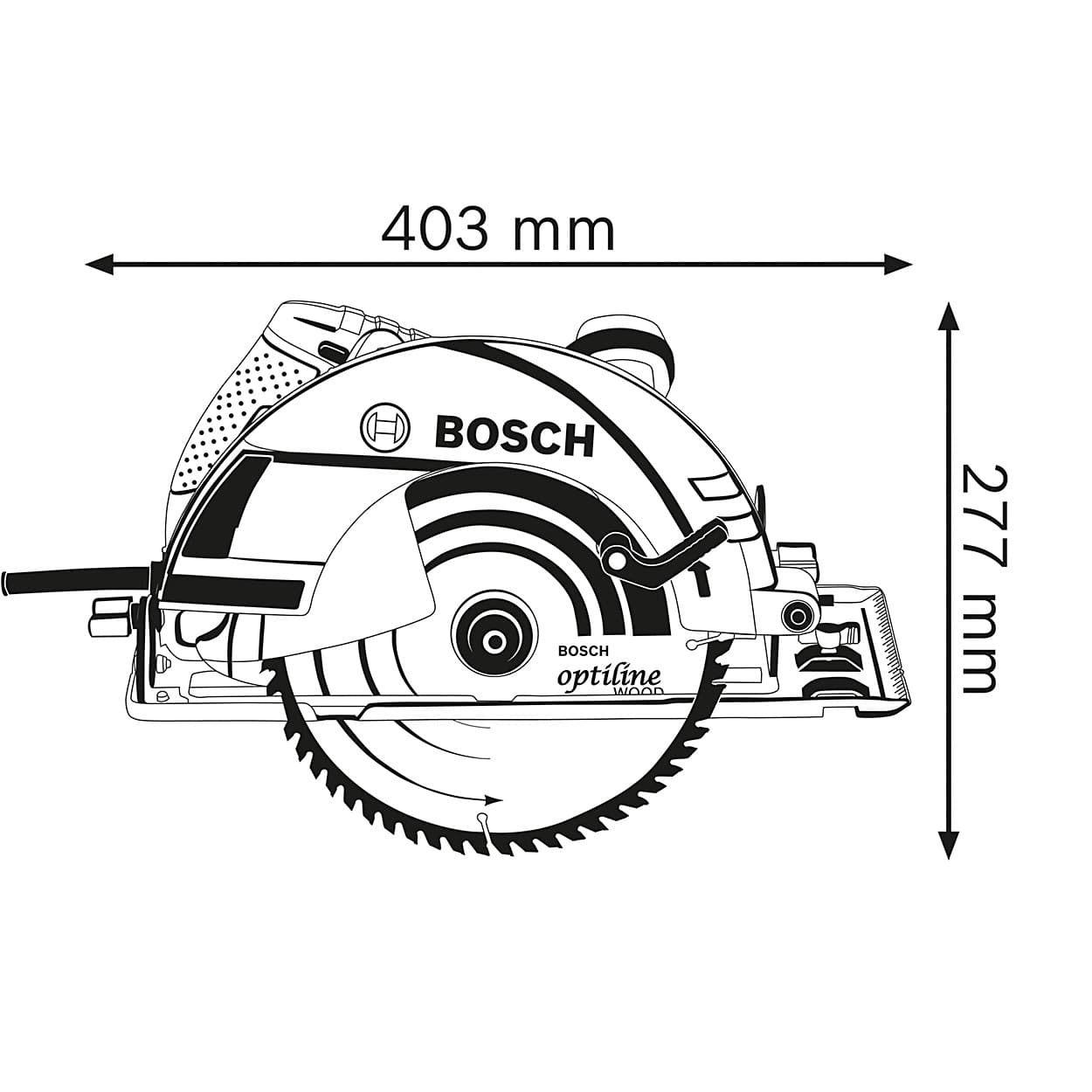 Bosch 235mm 2050W Turbo Professional Hand-Held Circular Saw, GKS 235 Turbo