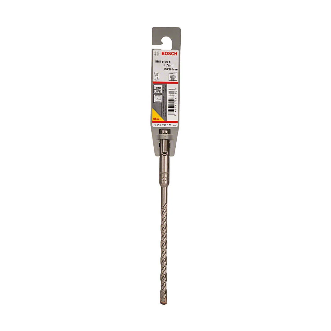 Bosch 7.00 x 165 mm SDS Plus-5 Drill Bits, 1 618 596 171