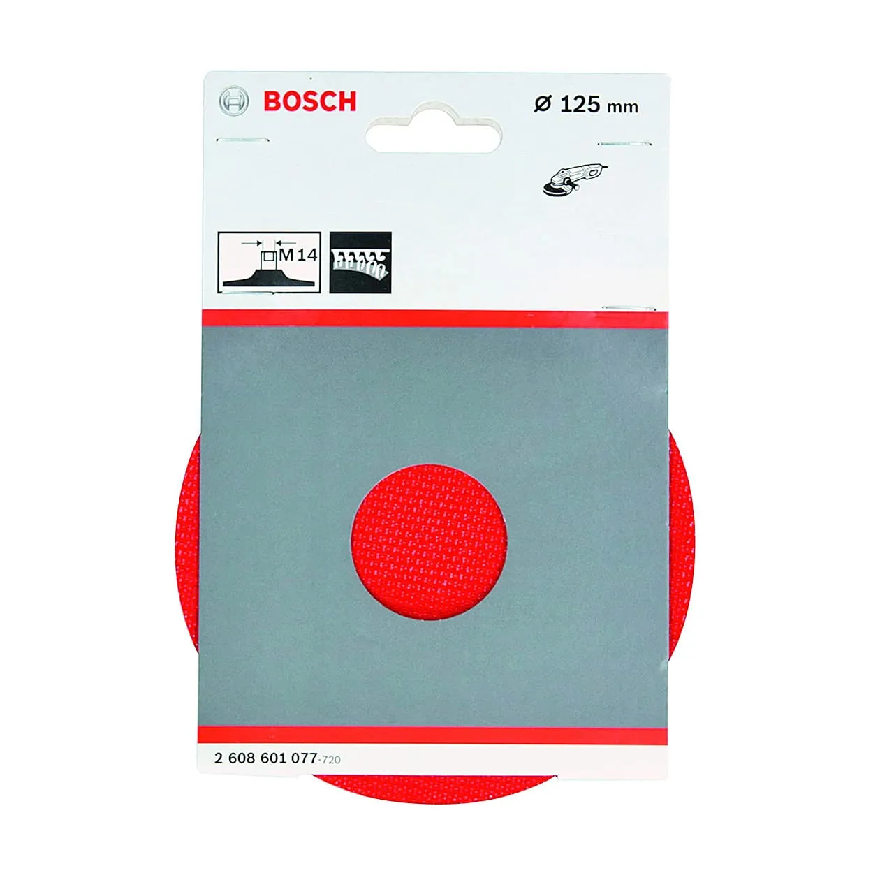 Bosch 125 mm Rubber Backing pad Hook & Loop Type For Random Orbital Sanders, 2 608 601 077