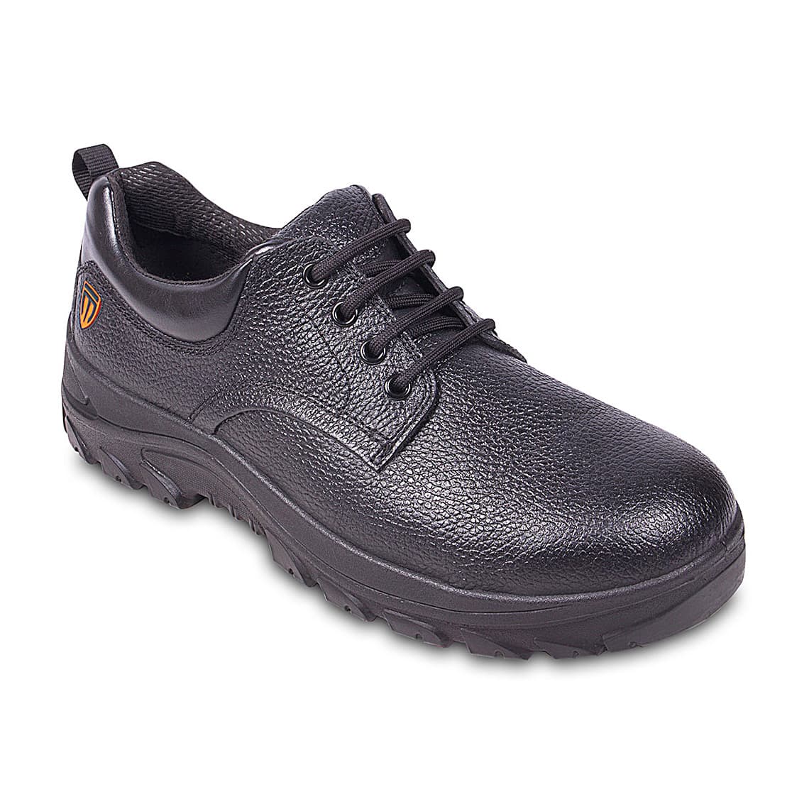 Tagra Low Ankle Single Density Buff Barton Leather Safety Shoes - Steel Toe (Black), Boost Lo B