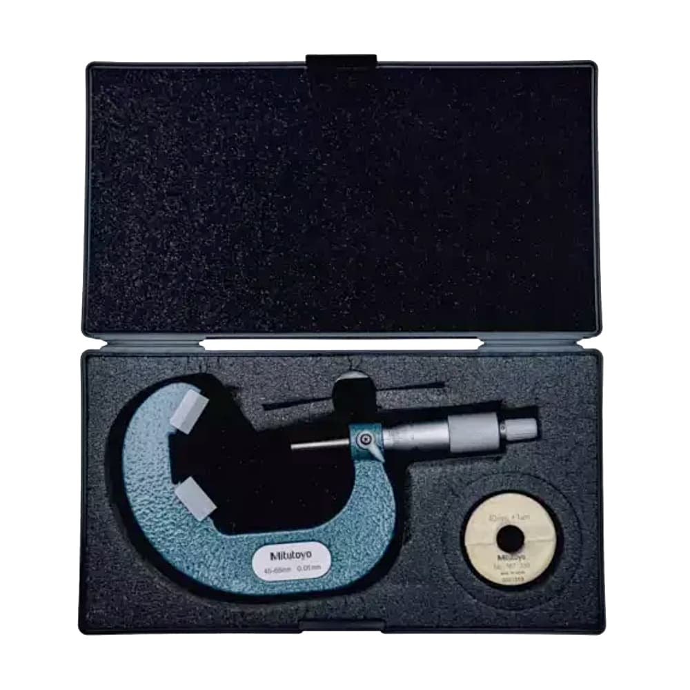 Mitutoyo 45 - 65 mm V-Anvil Micrometer with Carbide Tip (5 Flute), 114-123