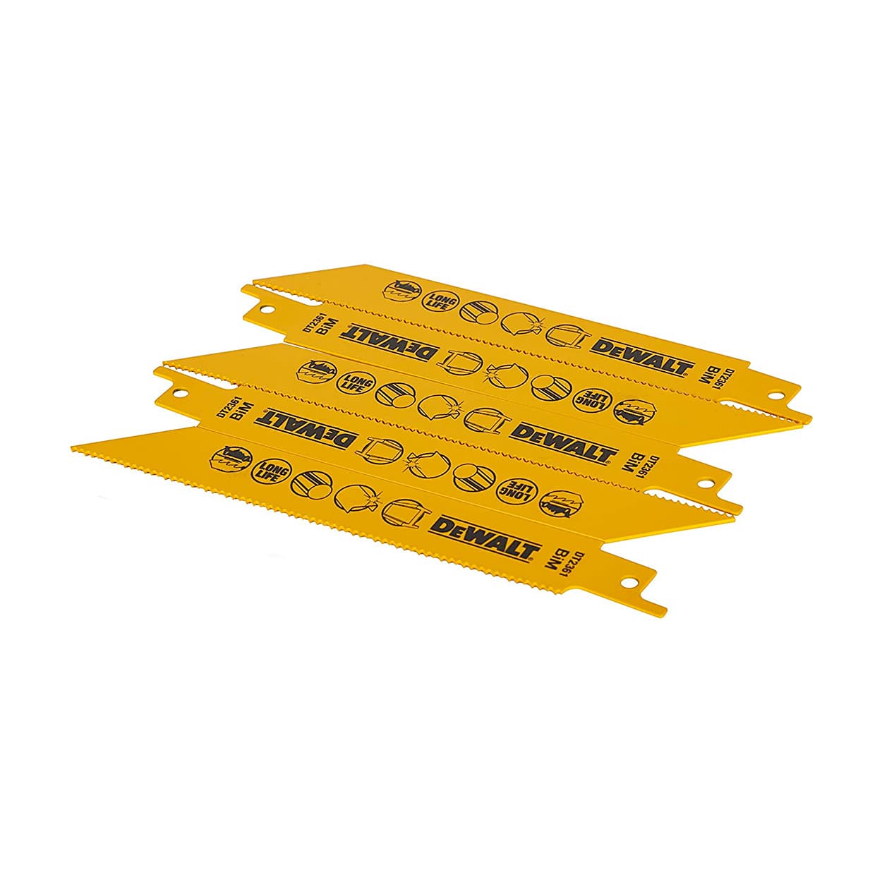 Dewalt 152 mm Bi-Metal Reciprocating Saw Blades-For Fast Cuts In Metal, DT2361-QZ