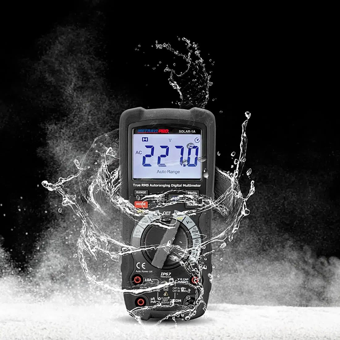 Metravi 6000 Counts / 1500V Digital TRMS Auto-Ranging Multimeter, Pro Solar-1A