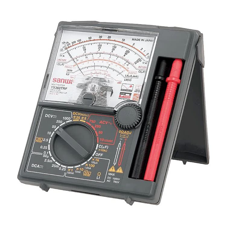 Sanwa 0.1 - 1000V Analog Multimeter With Built-In Case, YX360TRF