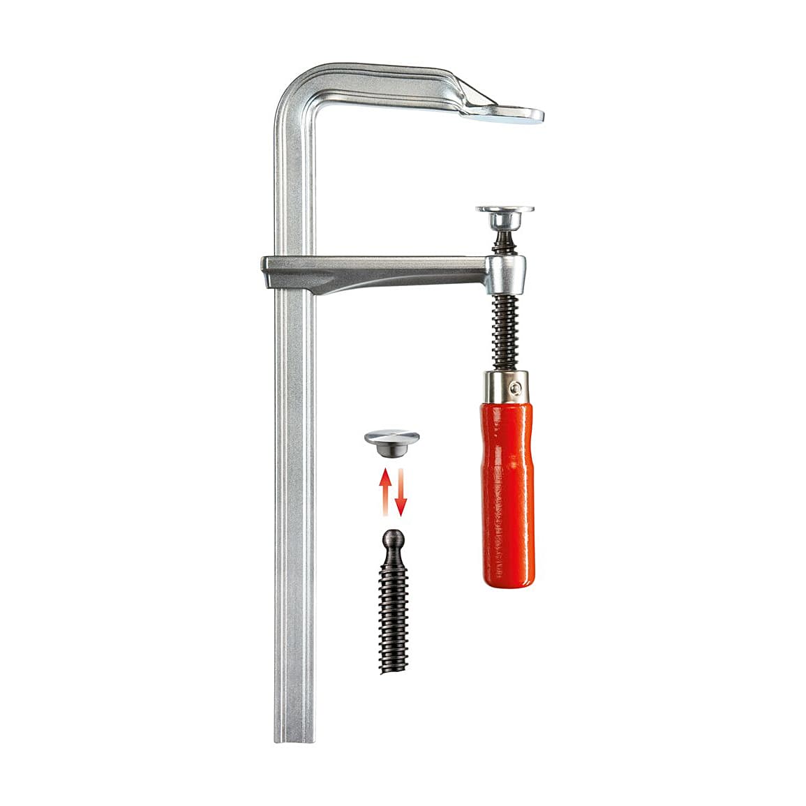 Bessey 200 mm All-Steel Screw Clamp with Tried & Tested Wooden Handle, GZ20