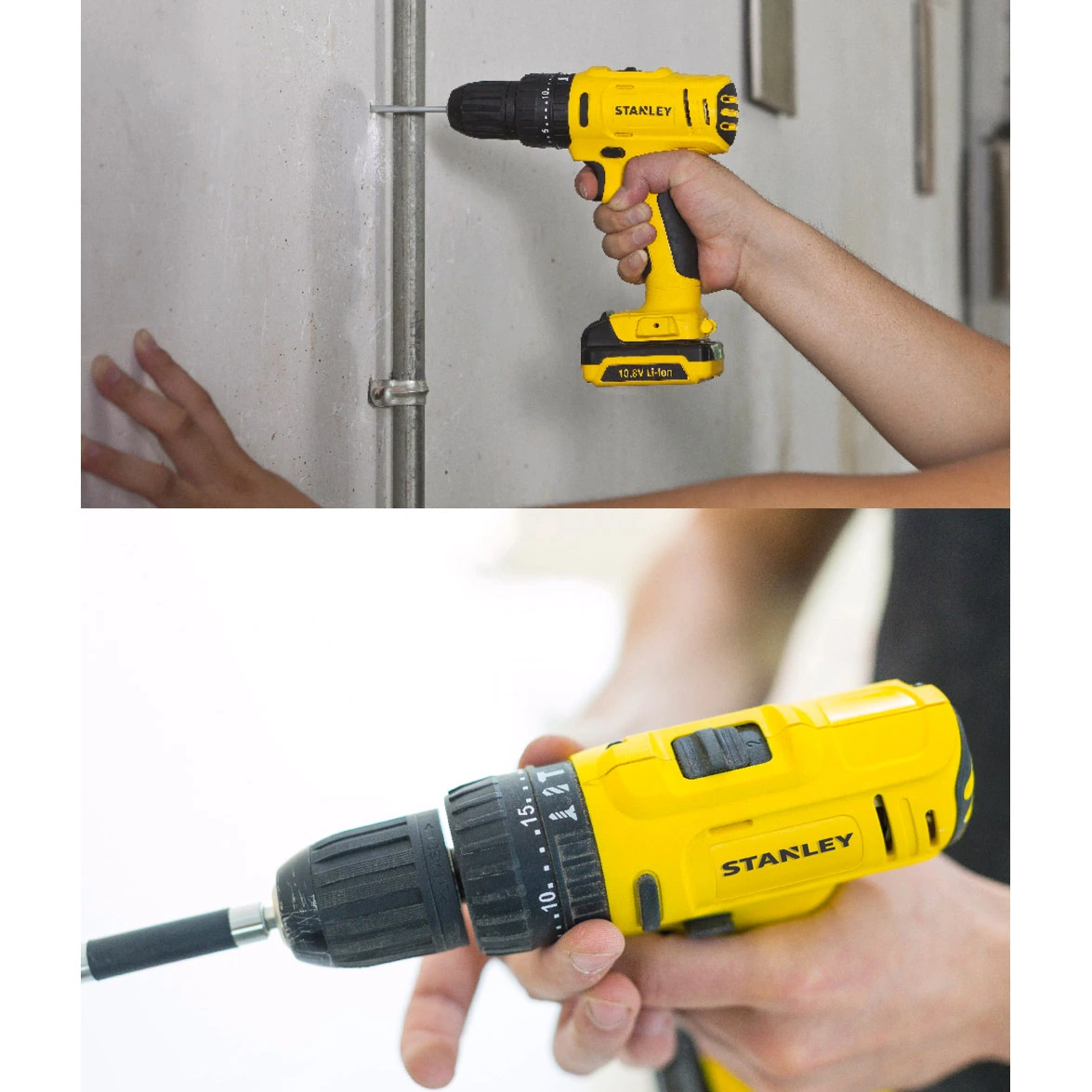 Stanley 12V / 1.5 Ah / 10mm Hammer Drill Driver (Cordless), SCH12S2K