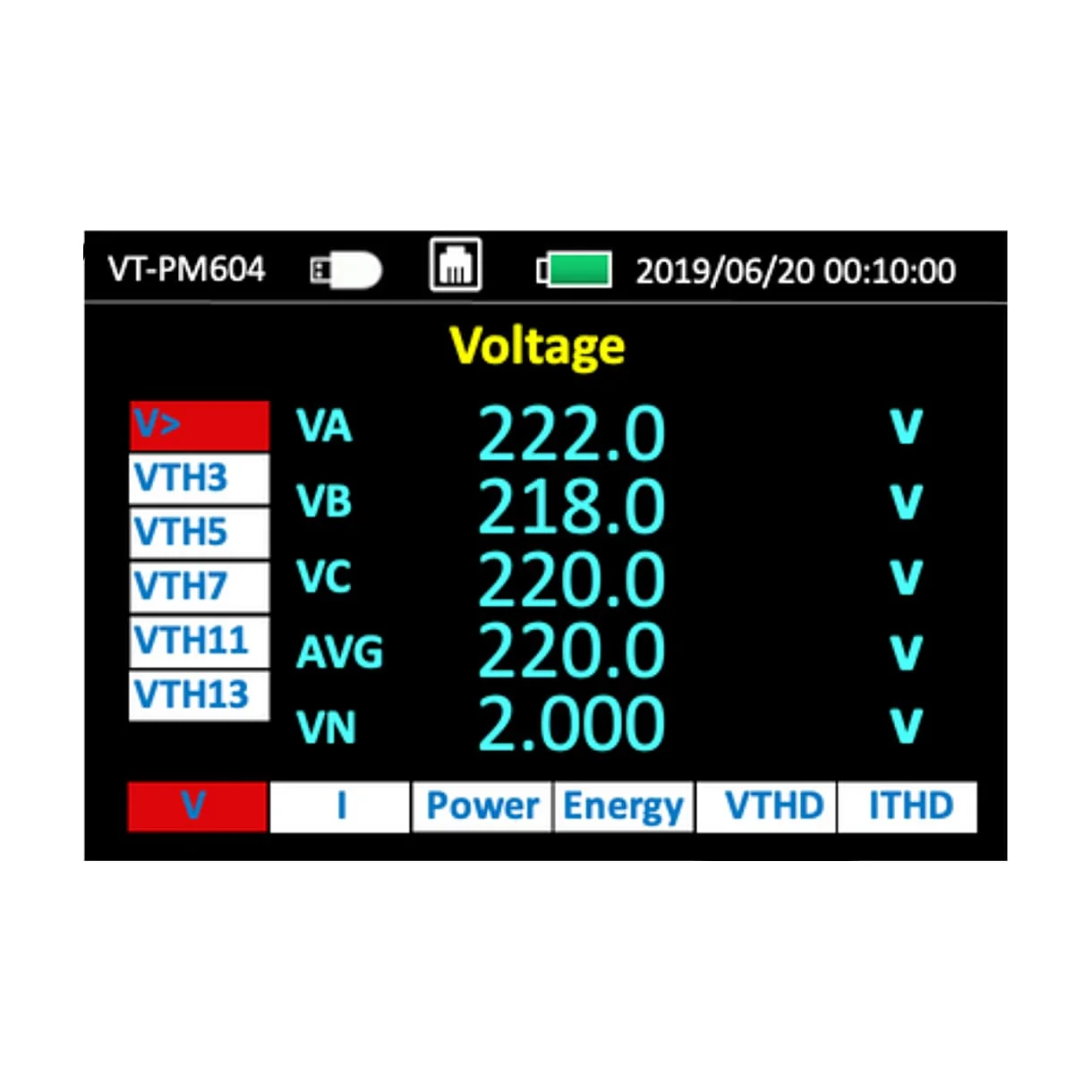 Volterra Techniks 3-Phase Handheld Power Analyzer, VT-PM604