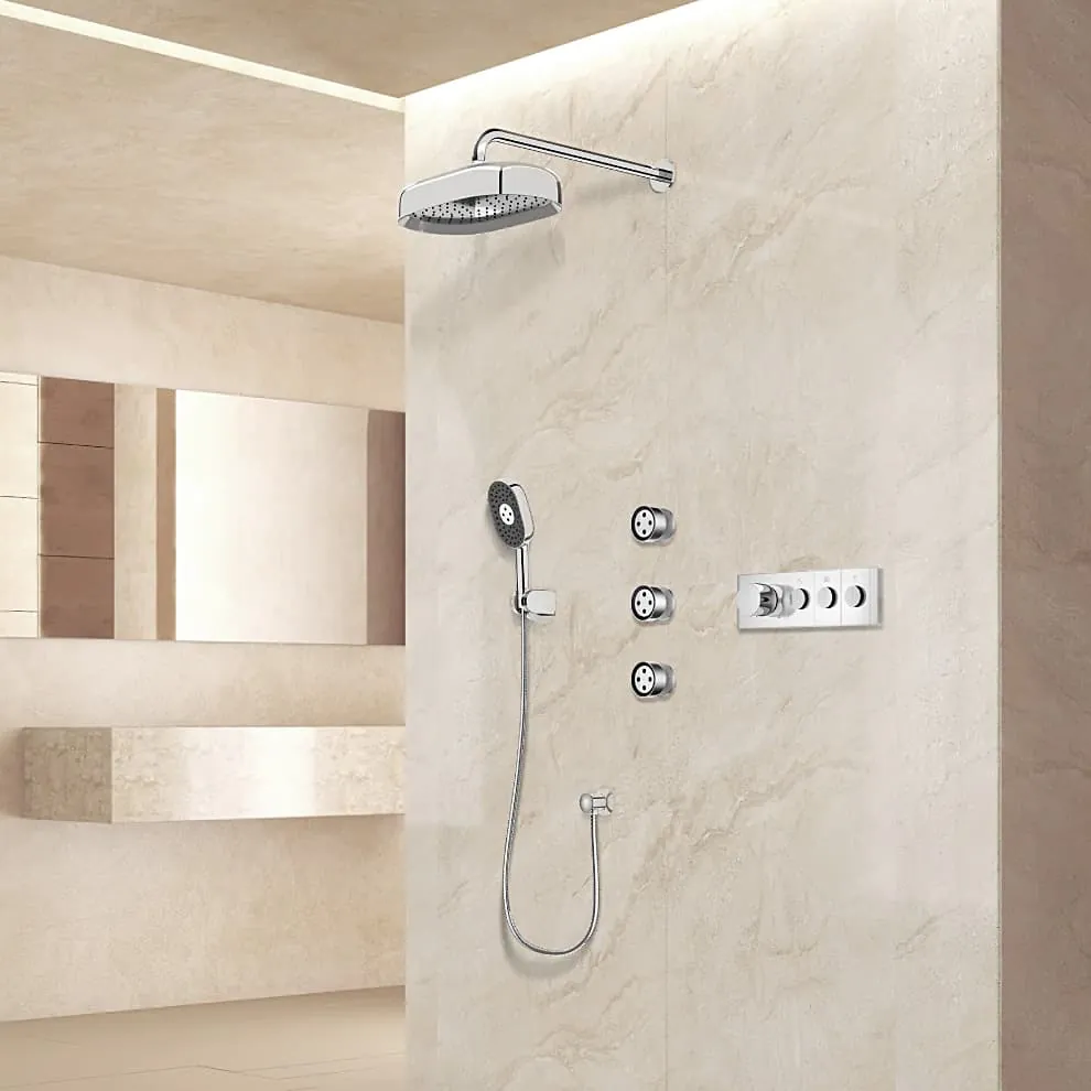 Kohler Statement Round Adjustable Deep Massage Body Spray In Polished Chrome Finish, K-26299IN-CP