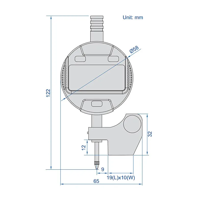 Insize 0 - 12.7 mm / 0.5 inch Digital Height Gauge, 2146-41A