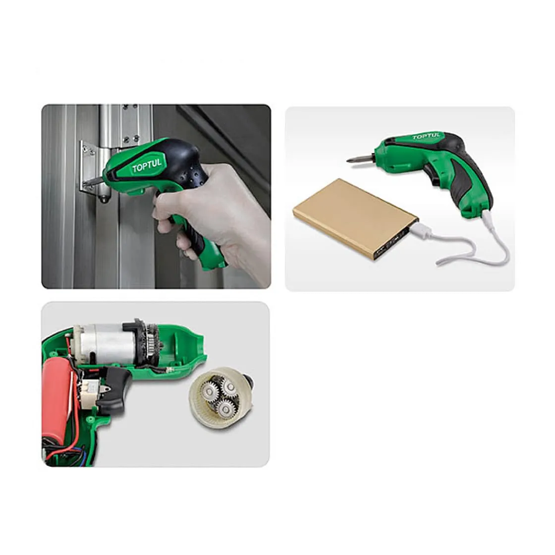 Toptul 1/4 Inch / 3.6V Li-Ion Cordless Screwdriver, KPDB0803