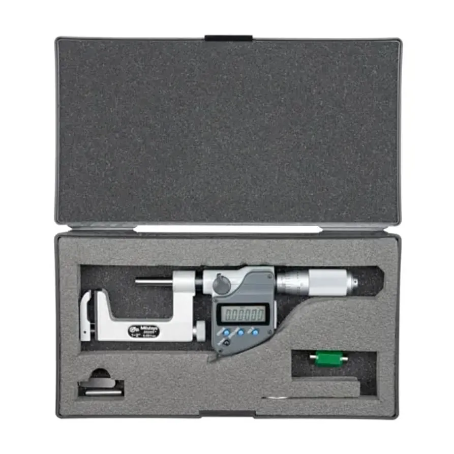 Mitutoyo 1 - 2 inch Interchangeable Anvil Type Digital Uni-mike Micrometer with Friction Thimble, 317-352-30