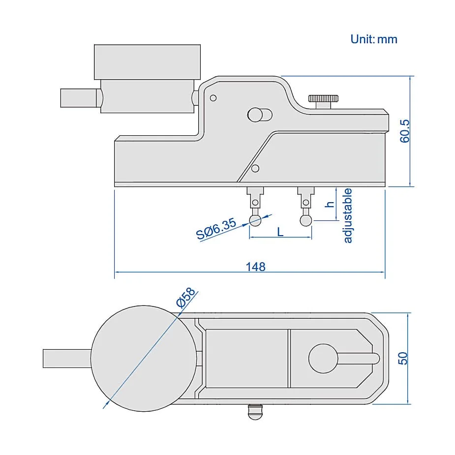 Insize 24 - 50 mm / 0.95 - 2 inch Digital Internal Measuring Gauge, 2932-45
