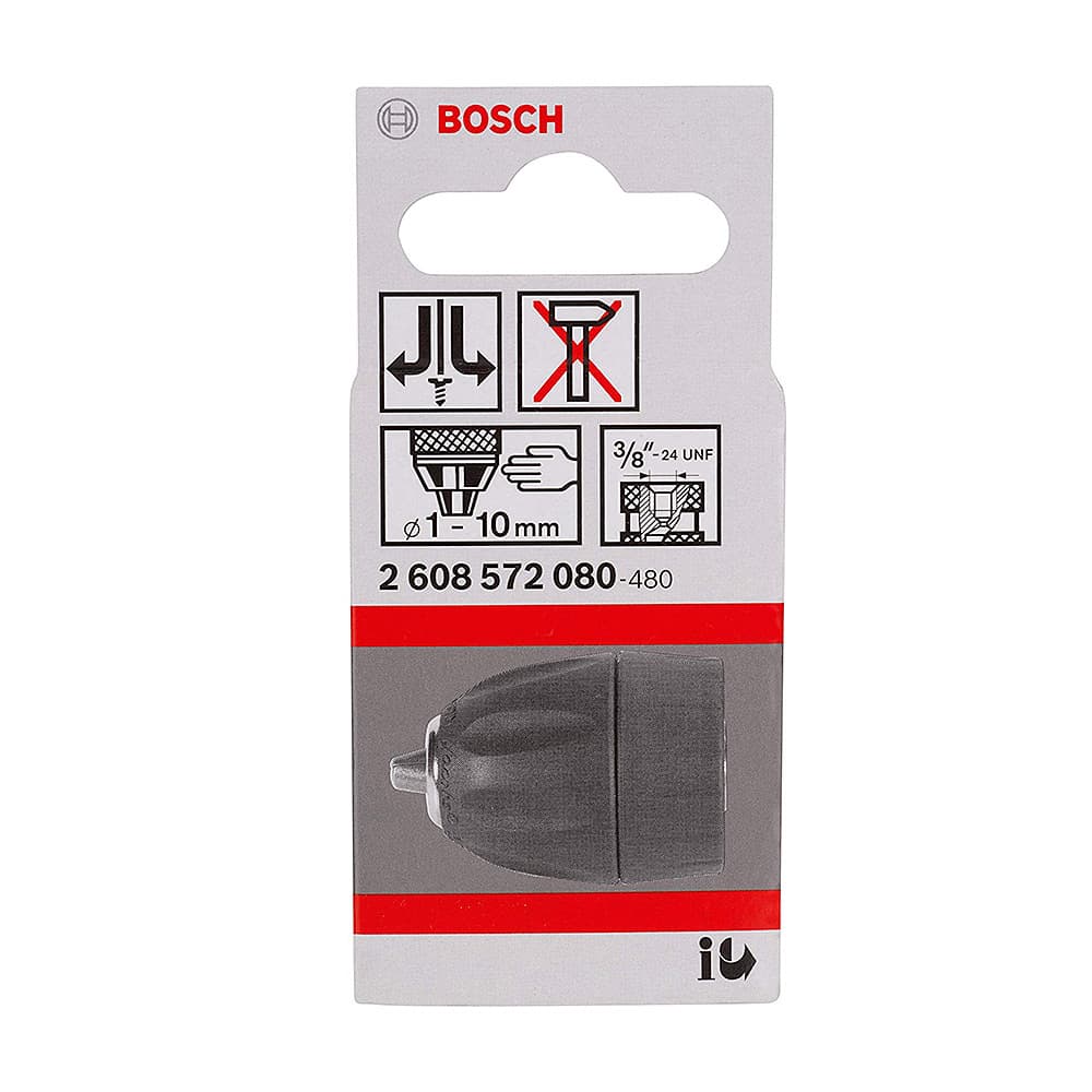 Bosch 3/8" x 24 UNF, 1 - 10 mm Capacity, Keyless Chucks, 2 608 572 080