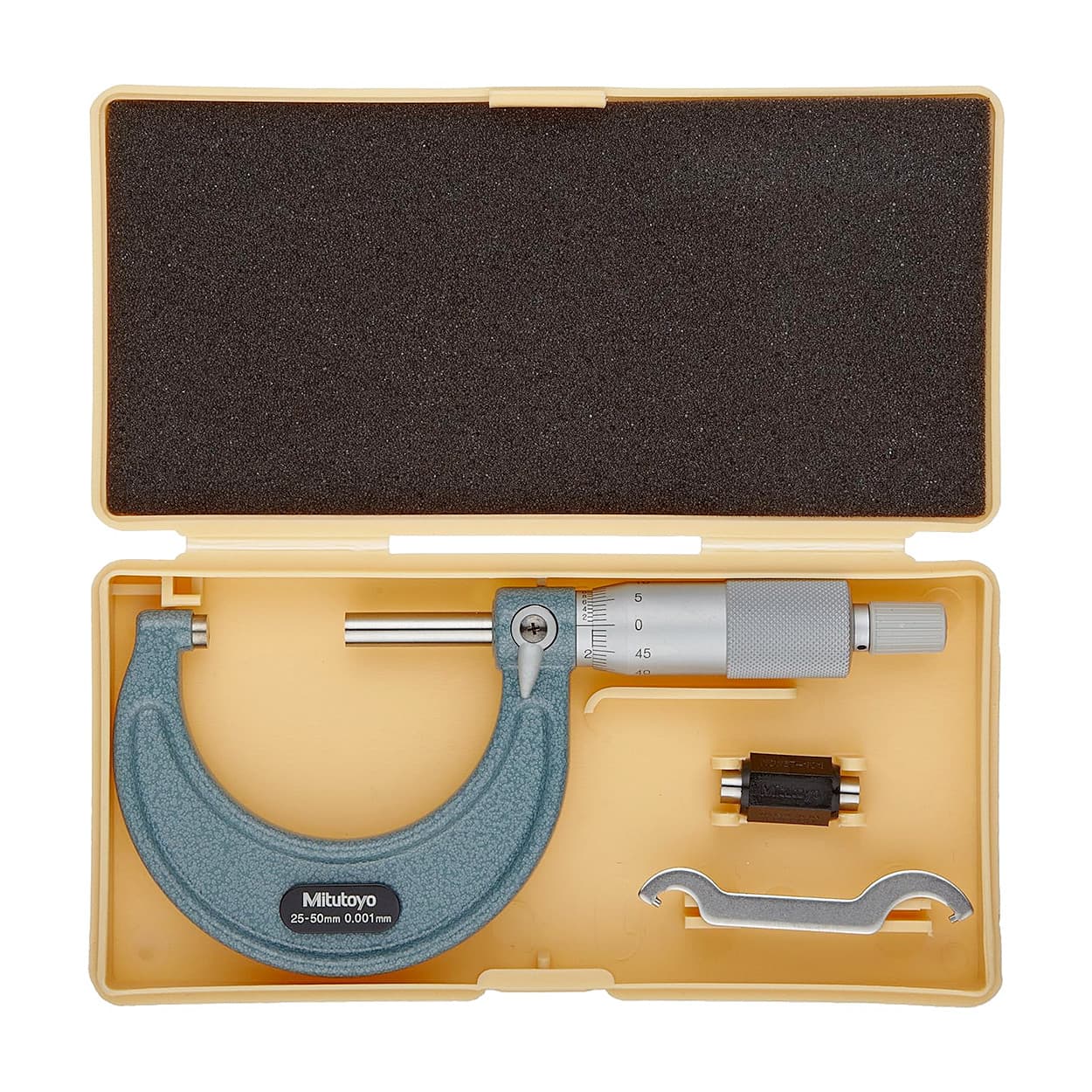 Mitutoyo 25 - 50 mm Outside Micrometer (Economy Design), 103-130