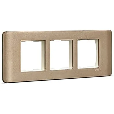 Schneider Electric Zencelo 6 M Grid & 6 Module Cover Frame - Silver Bronze (Pack of 5 Pcs), IN8406C(SZ)