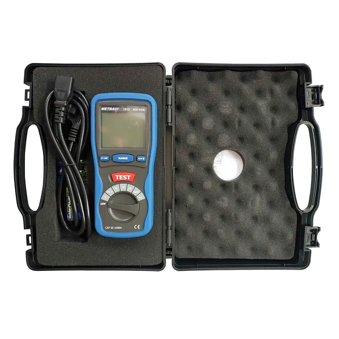 Metravi 3 Digits / 1000mA Current Rating Digital ELCB / RCCB Tester, 1813