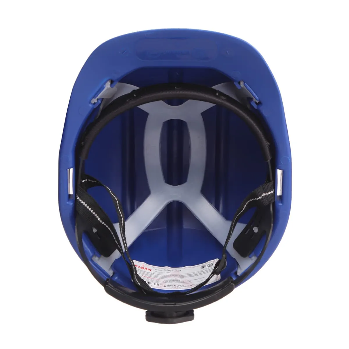 Karam ISI Marked Shelmet Ratchet Type Safety Helmet With Plastic Cradle (Lamination Blue), PN521