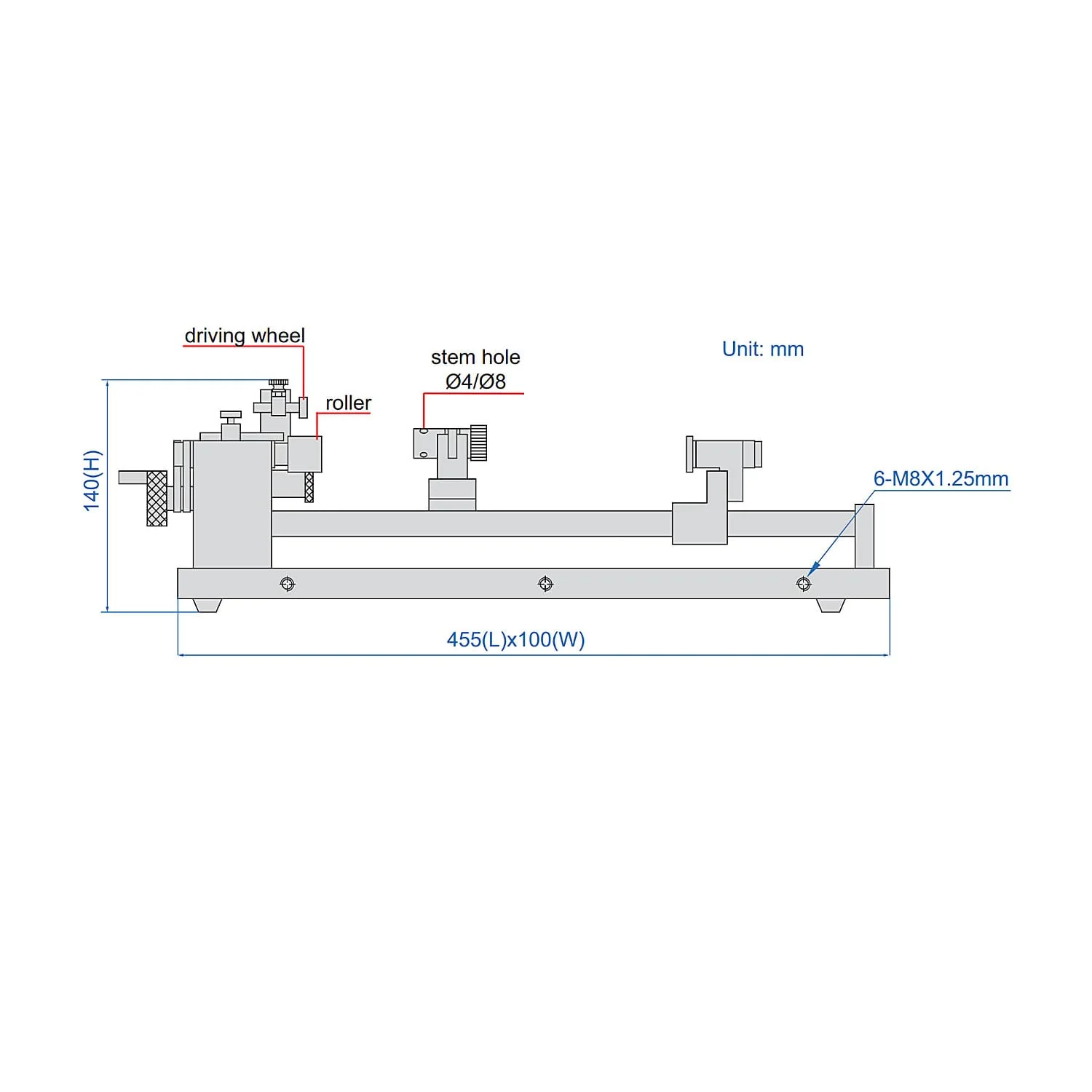 Insize 3 - 25 mm Quick Positioning Concentricity Gauge without Universal Stand, 4736-25