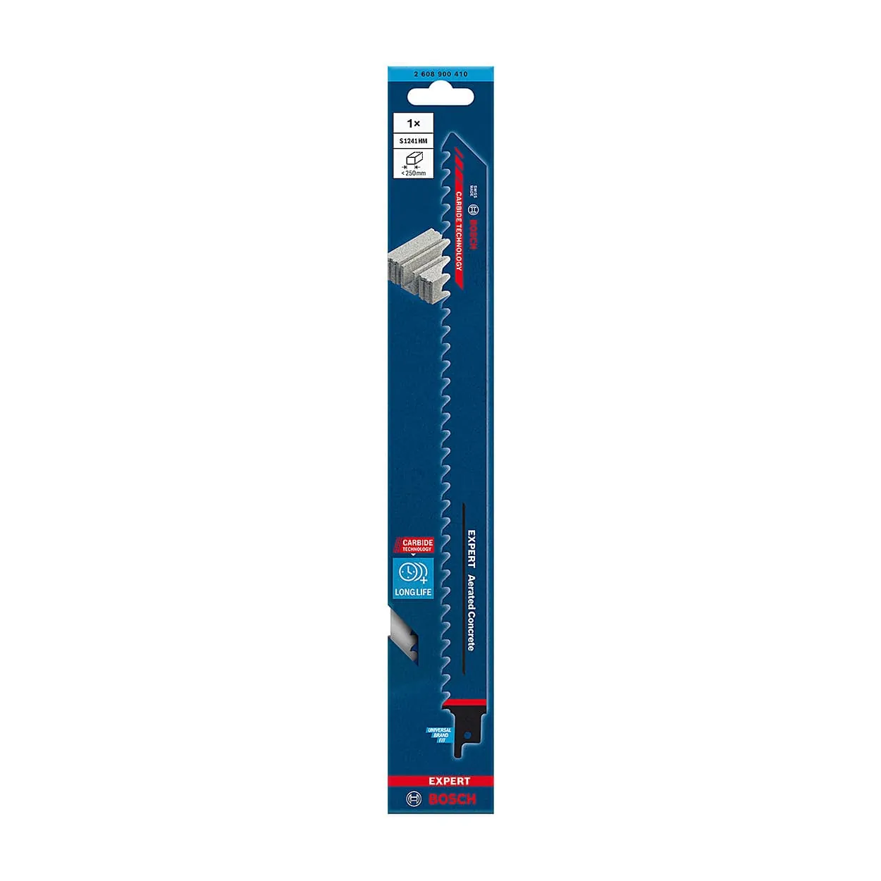 Bosch 300 mm / 12 Inch Expert - Aerated Concrete Reciprocating Saw Blade (S 1241 HM), 2 608 900 410