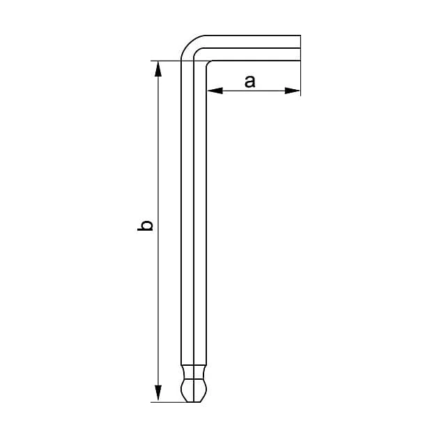 Yato 3 mm Long Hex Allen Keys With Ball, YT-5798