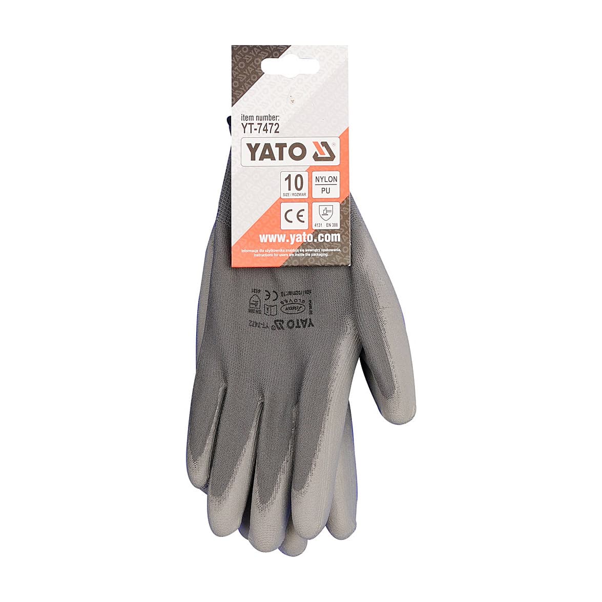 Yato Grey Working Gloves, YT-7472
