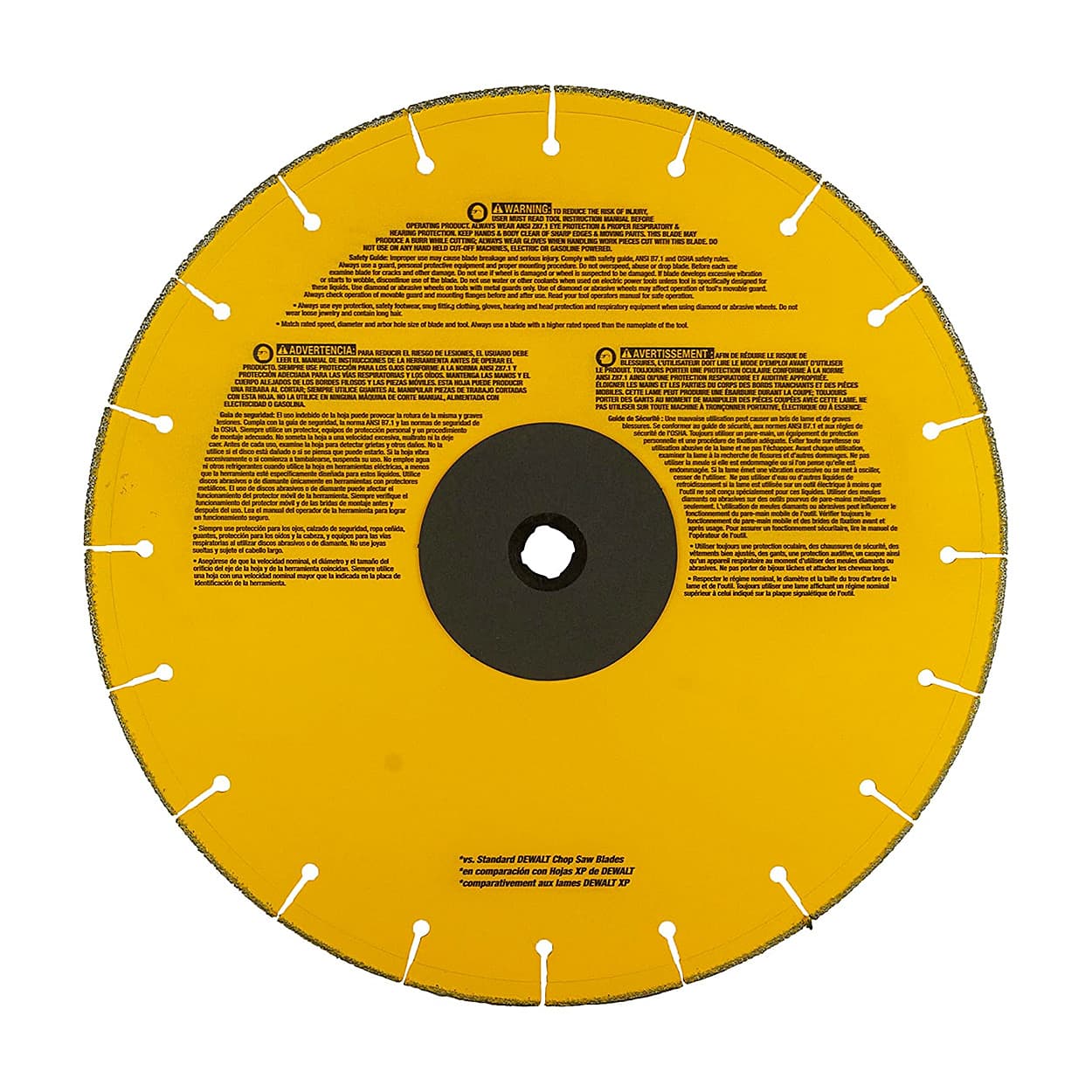 Dewalt 14-Inch (355mmx4.00mm) Diamond Edge Chopsaw Blade-100x Life v/s Standard Blades, DW8500-IN