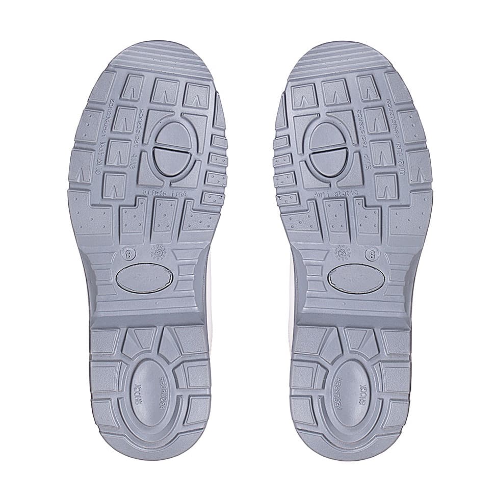 Tagra Low Ankle Double Density Micro Fiber Leather Safety Shoes - Steel Toe (White), Comfort Lo
