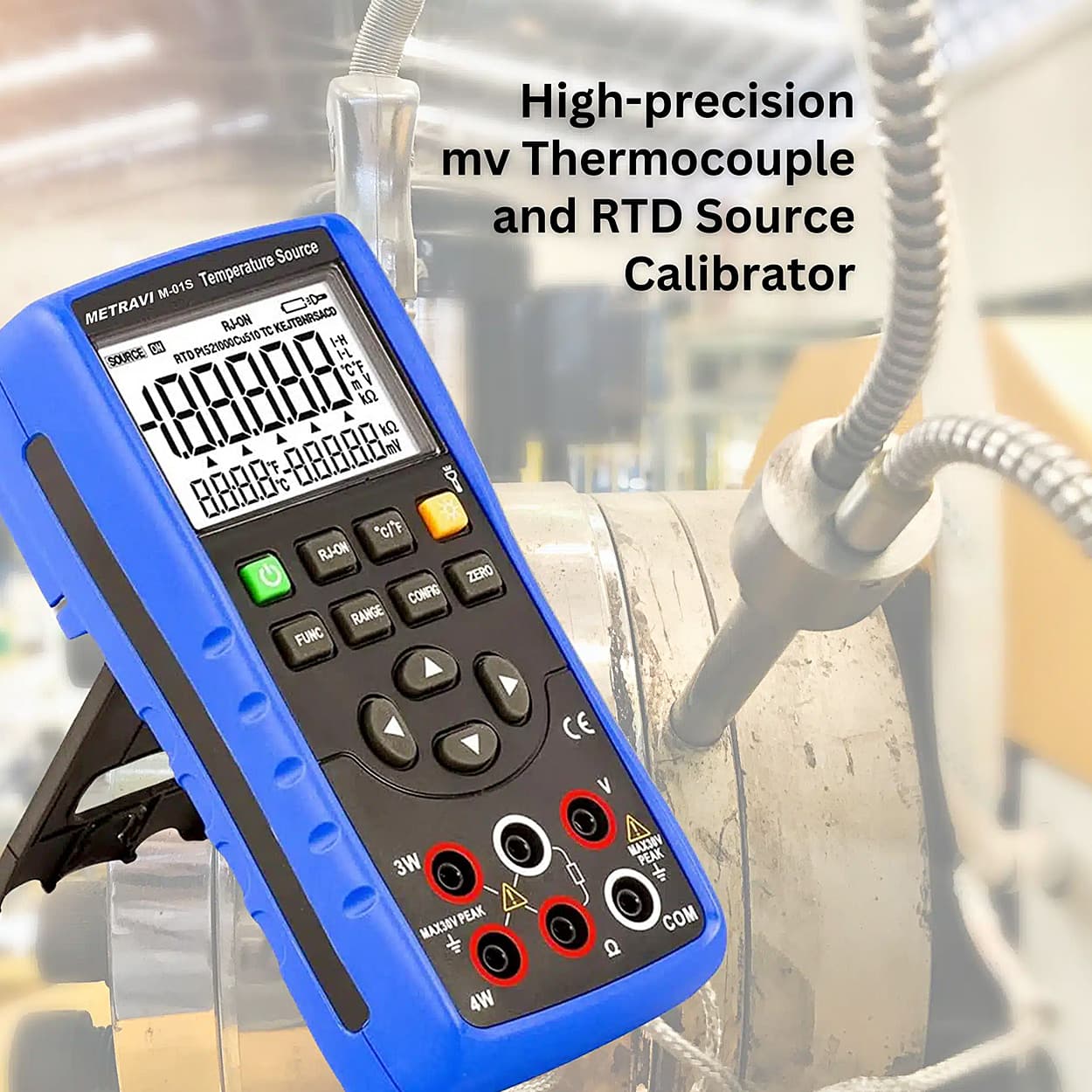 Metravi 6 Digit 0.05% Accuracy mV Thermocouple & RTD Source Calibrator, M-01S
