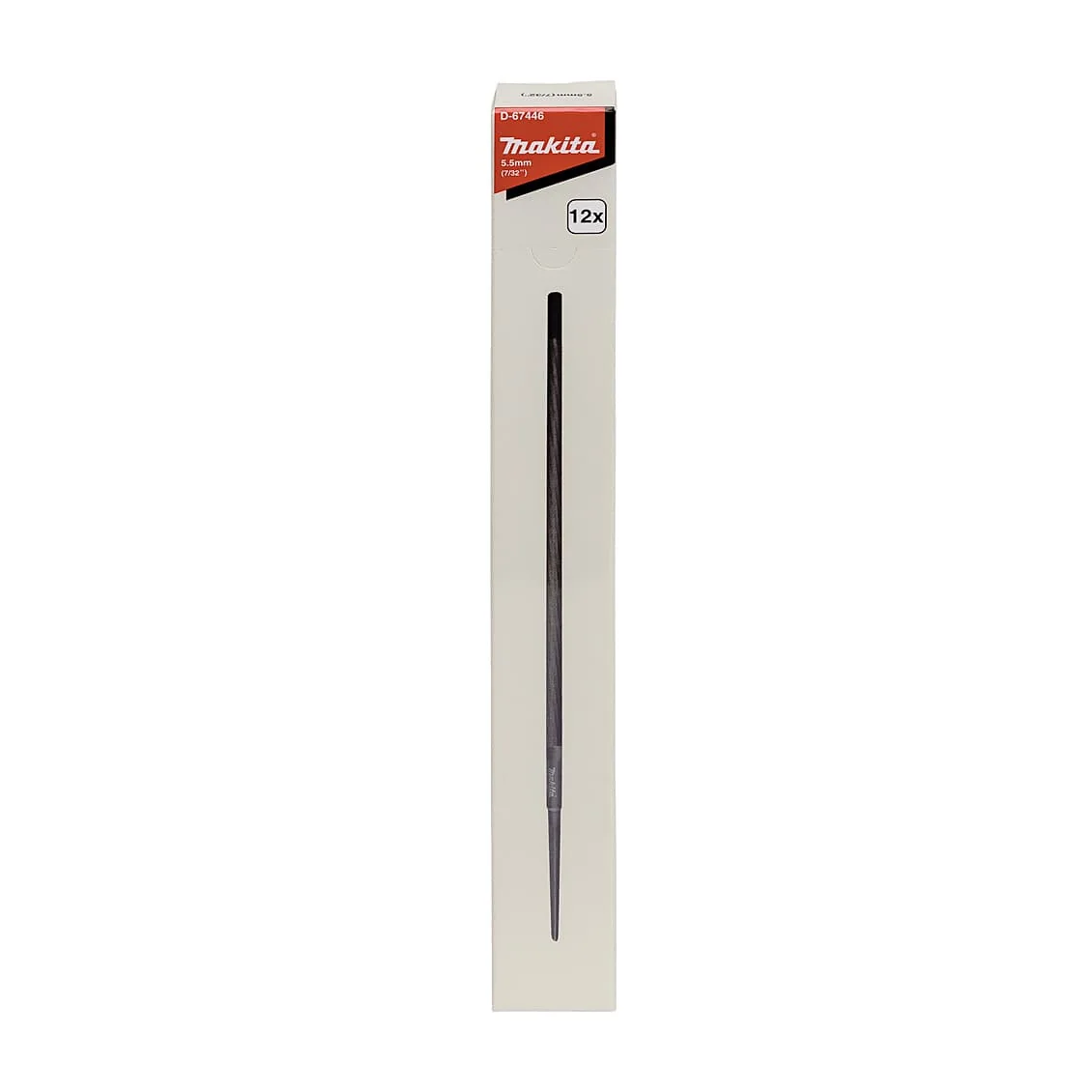 Makita 5.5 mm (7/32 inch) x 256 mm Round File (Pack Of 12 Pcs), D-67446