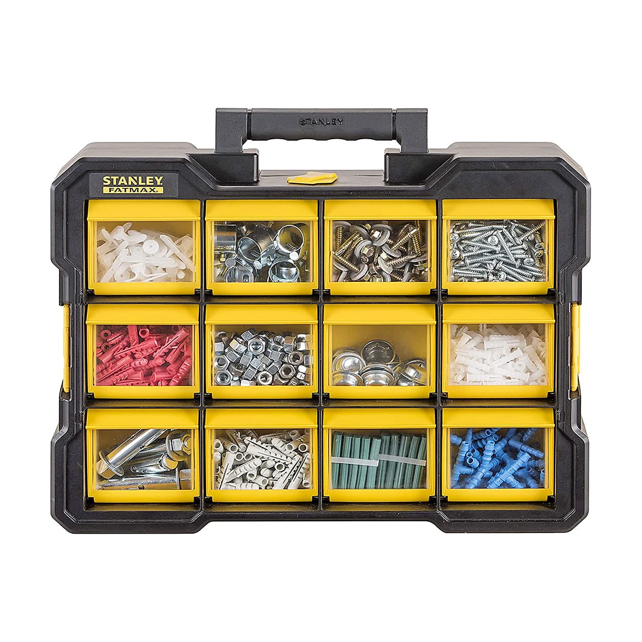Stanley 18 Inch FatMax Portable Flip Bin Organizer With 7 Kg Load Capacity, FMST81077-1