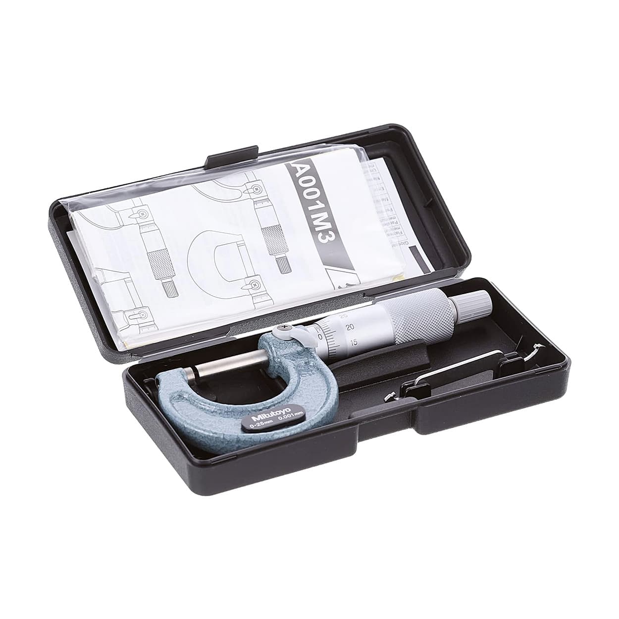 Mitutoyo 0 - 25 mm Outside Micrometer (Economy Design), 103-129