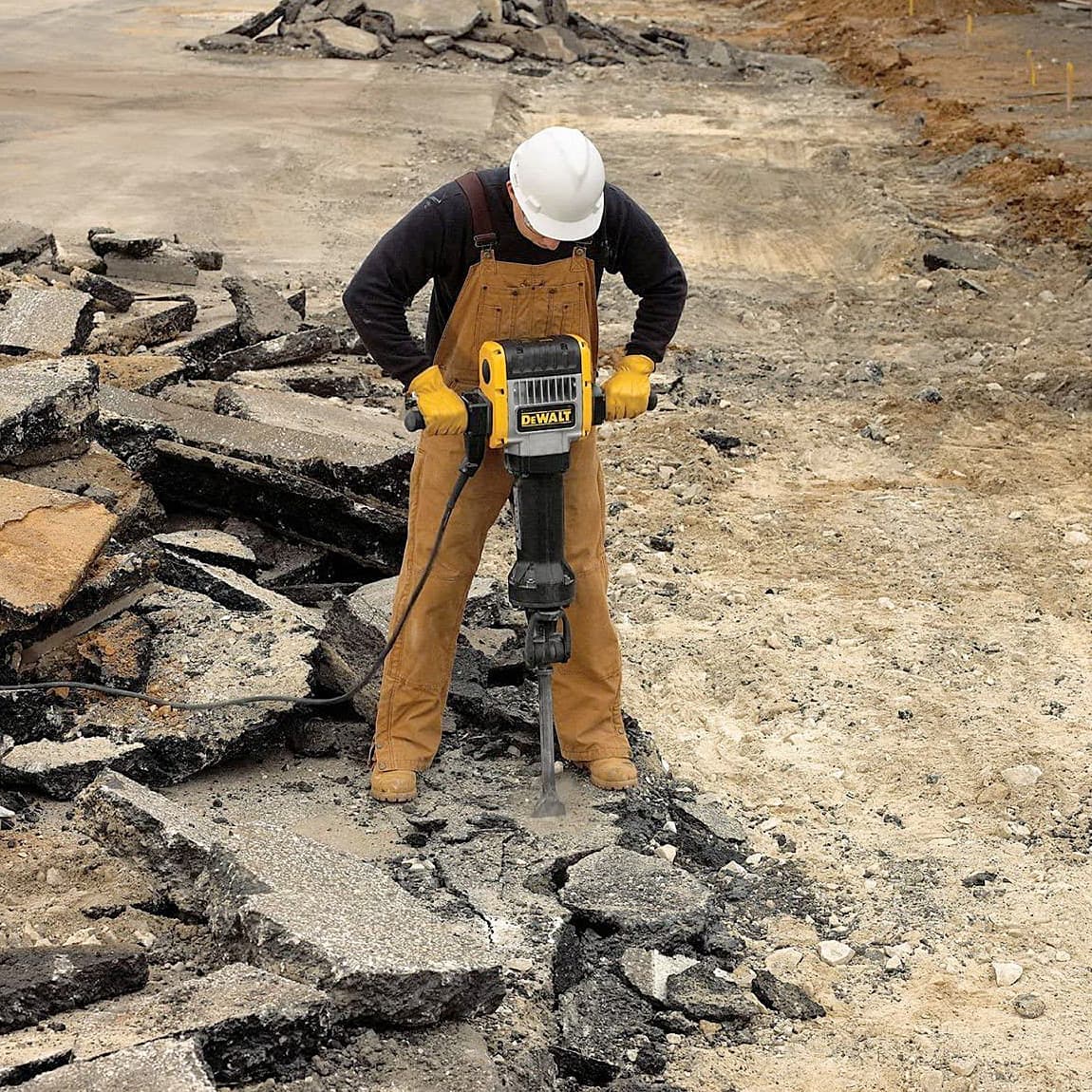 Dewalt 2100W 28mm 960 Beats/min Demolition Breaker with Active Vibration Control Includes Stand Chisel-Perform & Protect Shield, D25981K-QS