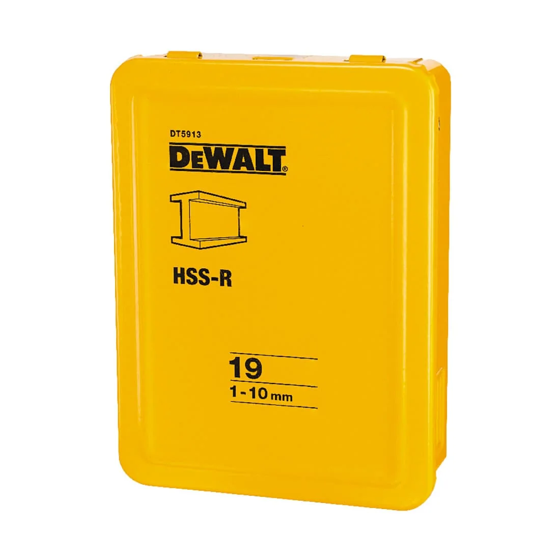 Dewalt 1mm-10mm HSS-R DIN Jobber Drill Bit Set (Pack of 19), DT5913
