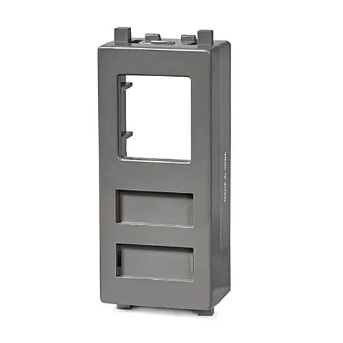 Schneider Electric Zencelo RJ 45 Cat 6 Data Outlet With Shutter - Dark Grey (Pack of 10 Pcs), IN8431RJ6(BZ)