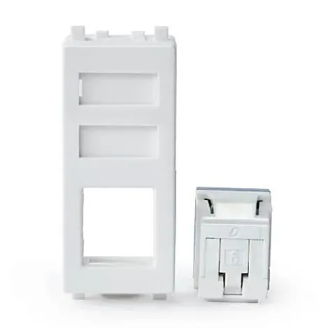 Schneider Electric Zencelo RJ 45 Cat 6 Data Outlet With Shutter - White (Pack of 10 Pcs), IN8431RJ6