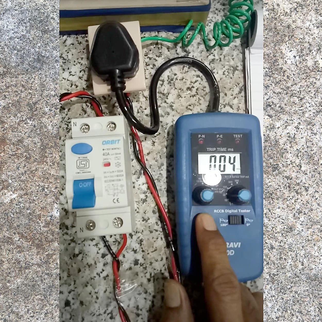Metravi 500mA Current Rating Digital ELCB Tester, 1810D