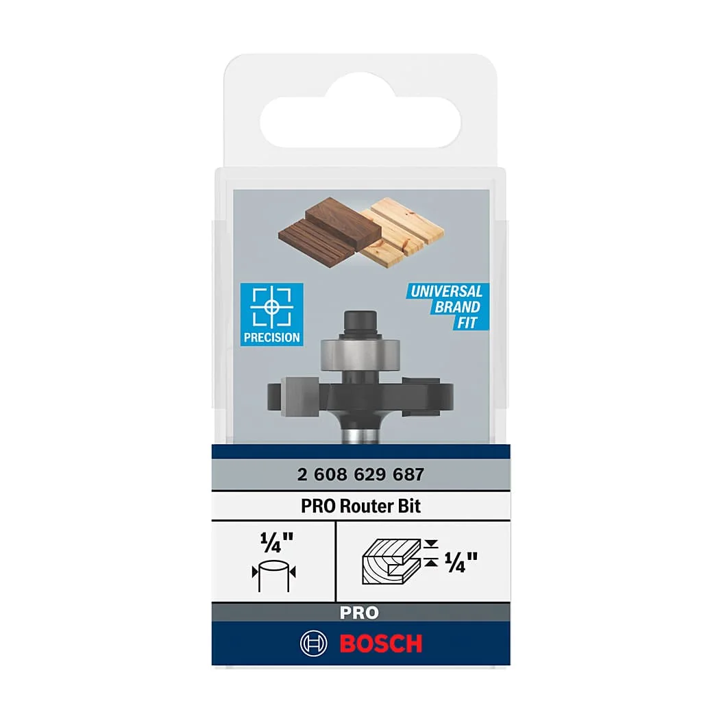 Bosch 1-1/4 inch Pro Router Bit (Slotting Bit), 2 608 629 687