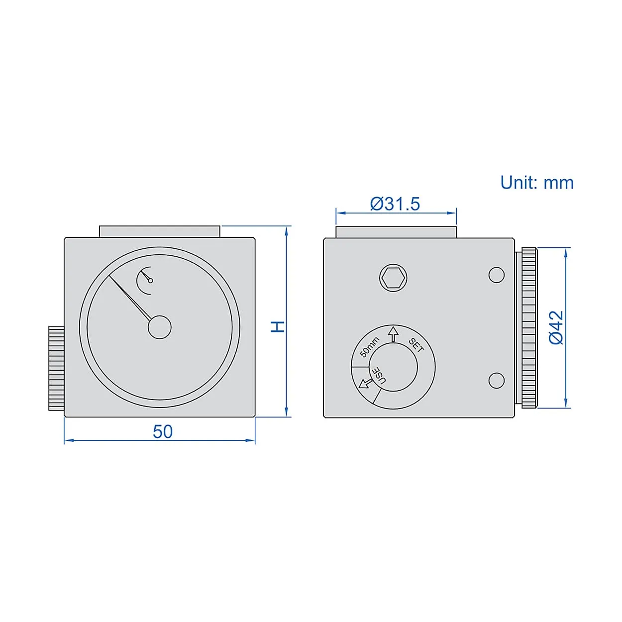 Insize 50 mm Zero Setter, 2397-502A