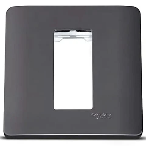 Schneider Electric Zencelo 1 M Grid & 1 Module Cover Frame - Dark Grey (Pack of 10 Pcs), IN8401C(BZ)